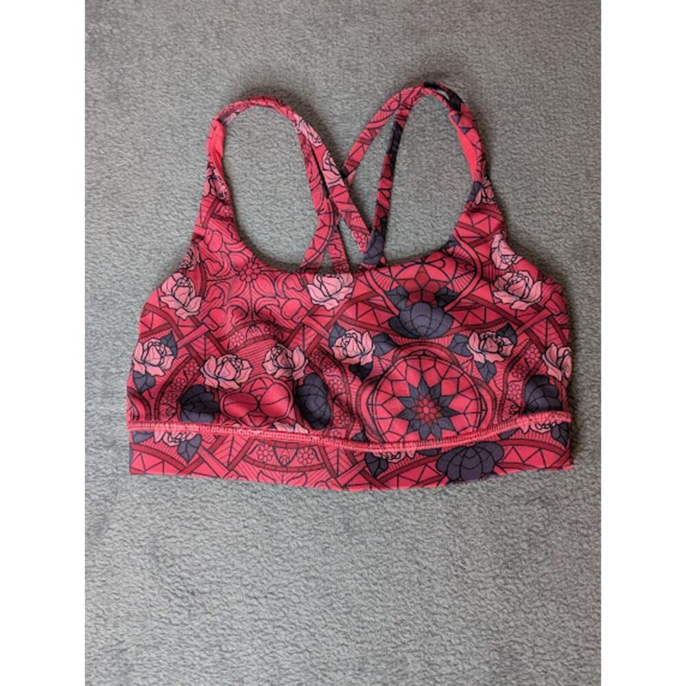 LULULEMON Energy Sports Bra- Prisma Multi Guava Lava Boom Juice size 4